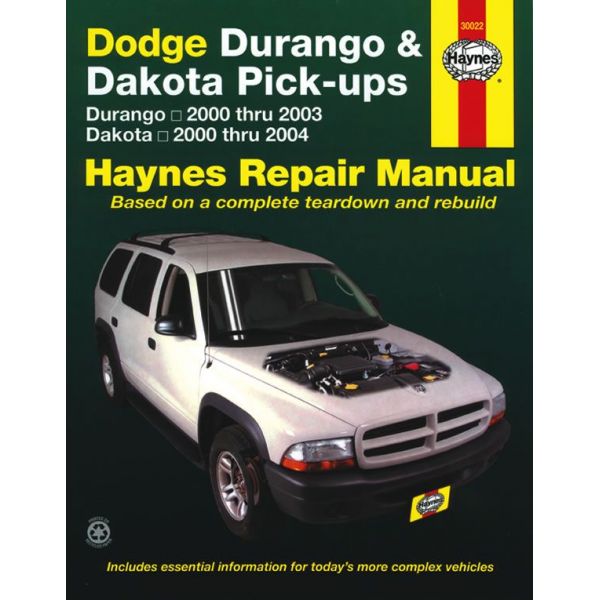 Durango 00-03 - Dakota 00-04 Revue technique Haynes DODGE Anglais