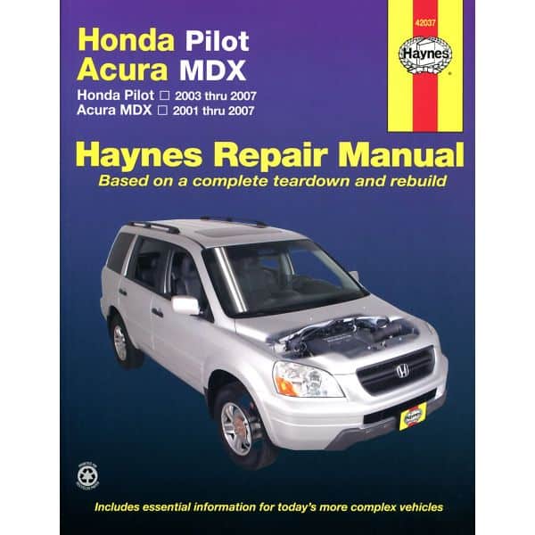 Pilot Ridgeline MDX Revue technique Haynes HONDA Anglais