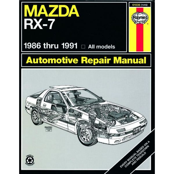 RX-7 86-91  Revue technique Haynes MAZDA Anglais