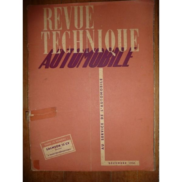 13CV S4E ET2 GT2 Revue Technique Salmson