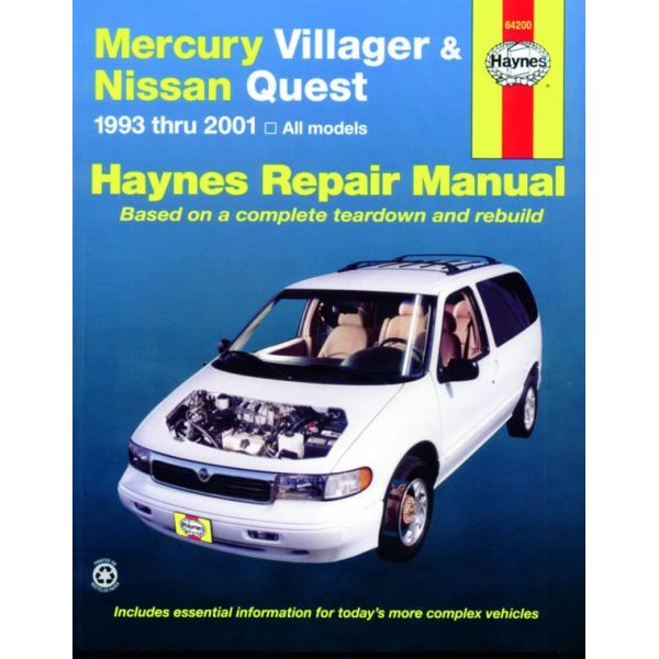 Villager Quest 93-01 Revue technique Haynes MERCURY NISSAN Anglais