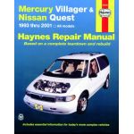Villager Quest 93-01 Revue technique Haynes MERCURY NISSAN Anglais