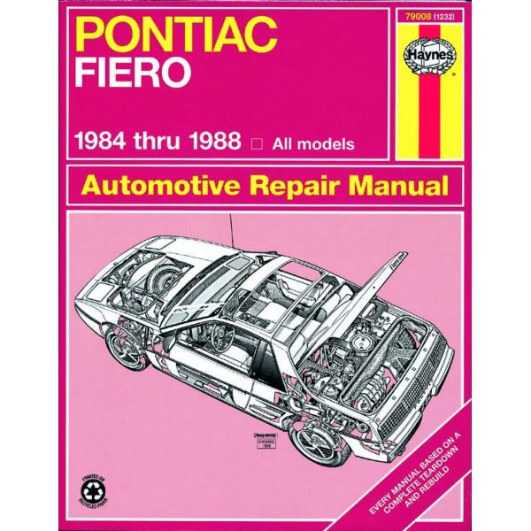 Fiero 84-88 Revue technique Haynes PONTIAC Anglais