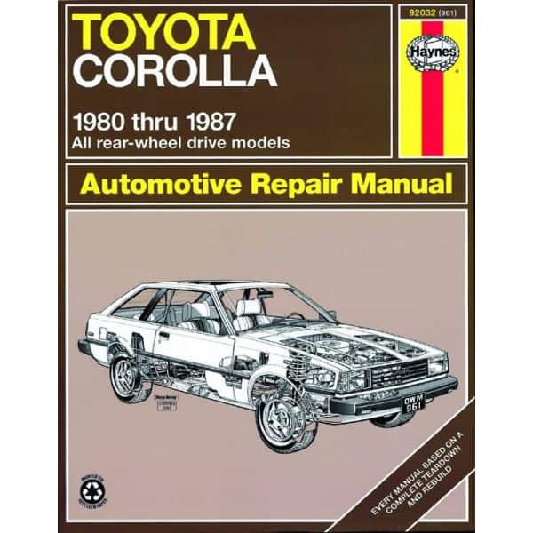 Corolla 80-87 Revue technique Haynes TOYOTA Anglais