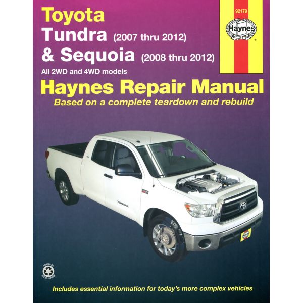 Tundra 07-14 Sequoia 08-14 Revue technique Haynes TOYOTA Anglais