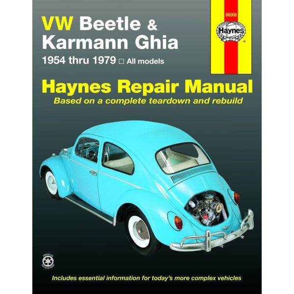 Beetle Karmann Ghia 54-79 Revue technique Haynes VW VOLKSWAGEN Anglais
