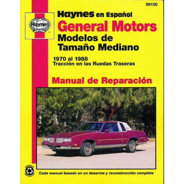 De Tamaa±o Mediano  70-88 Revue Technique Haynes GM Espagnol