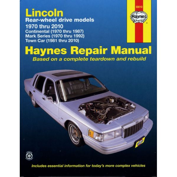 Continental 70-87 Mark Series Revue Technique Haynes LINCOLN Anglais