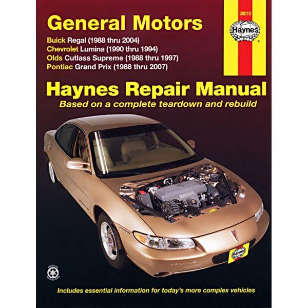 Regal Lumina Cutlass Revue technique Haynes GM PONTIAC Anglais