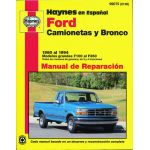 Bronco F100 al F350 80-94 Revue Technique Haynes FORD Espagnol