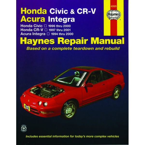Civic 96-00 CR-V Integra Revue technique Haynes HONDA Anglais