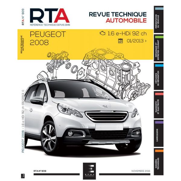 2008 1. e-HDi -01/13 Revue Technique PEUGEOT