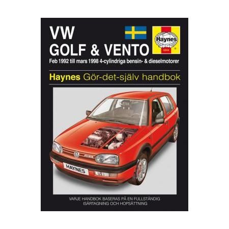 VW Golf III Vento 92-98 Swedish Revue technique Haynes