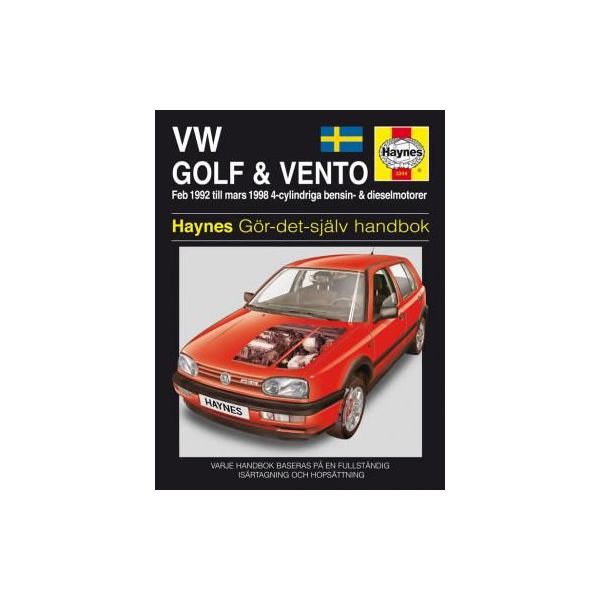 VW Golf III Vento 92-98 Swedish Revue technique Haynes