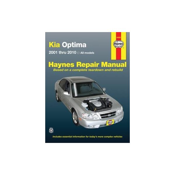 Kia Optima Repair Manual covering all Optima models for 01 thru 10 Revue technique Haynes Anglais