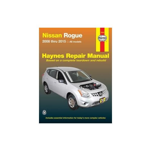 Nissan Rogue Repair Manual from 08-15 Revue technique Haynes Anglais