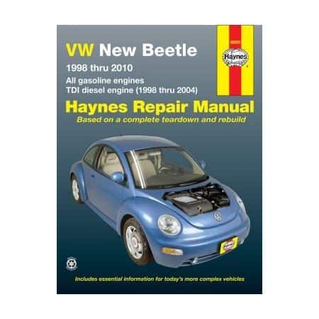 VW New Beetle Repair Manual for 98 thru 10 covering 1.8 and 2.0L gasoline engines and 1.9L TDI diesel engine f