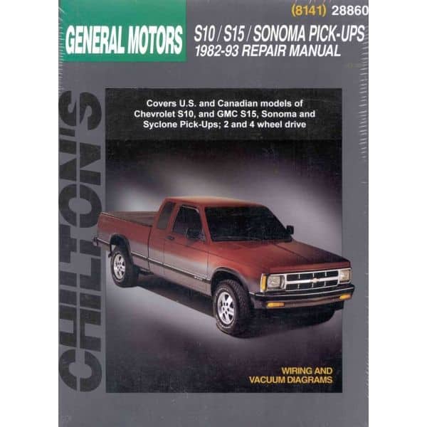 S10 S15 Sonoma Syclone 82-93 Revue Technique Haynes Chilton GM Anglais