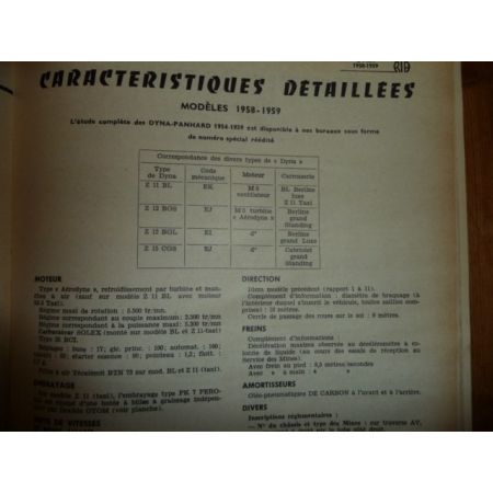 Dyna 58-59 Revue Technique Panhard