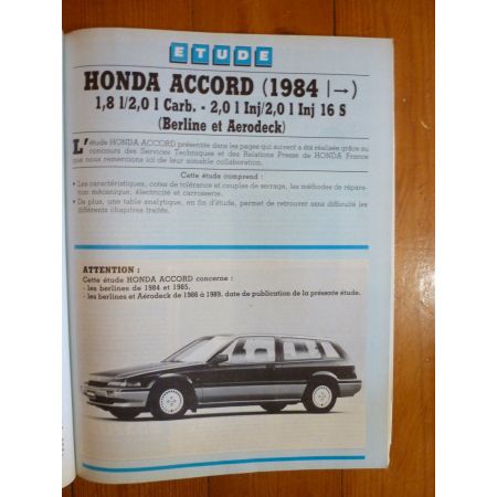Accord 84- Revue Technique Honda