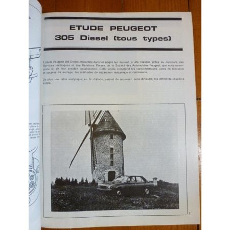 305 Diesel -83 Revue Technique Peugeot