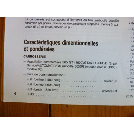 305 II Diesel 93- Revue Technique Peugeot