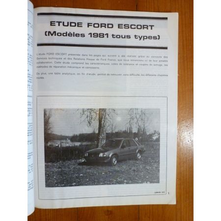 Escort 81-86 Revue Technique FORD