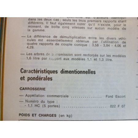 Escort 81-86 Revue Technique FORD