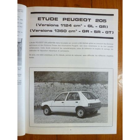 205 87- Revue Technique Peugeot
