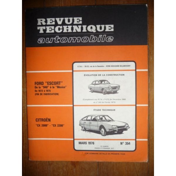 CX 2000 2200 Revue Technique Citroen