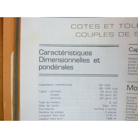 GS 1220 Revue Technique CITROEN