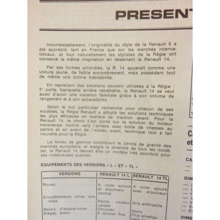 R14 -81 Revue Technique RENAULT