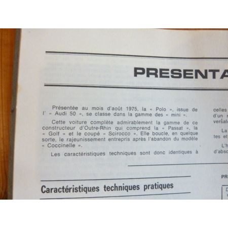Polo -81 Revue Technique VW