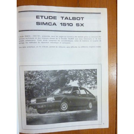 1510 SX Revue Technique tALBOT