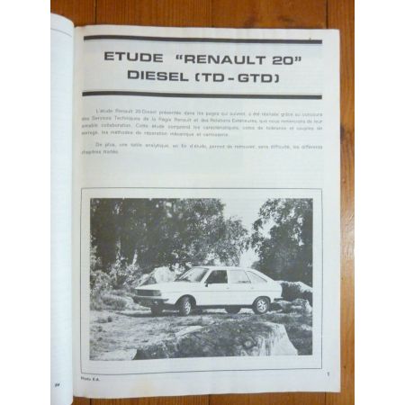 R20 TD GTD -81 Revue Technique RENAULT