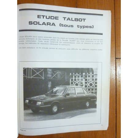 Solara -82 Revue Technique TALBOT