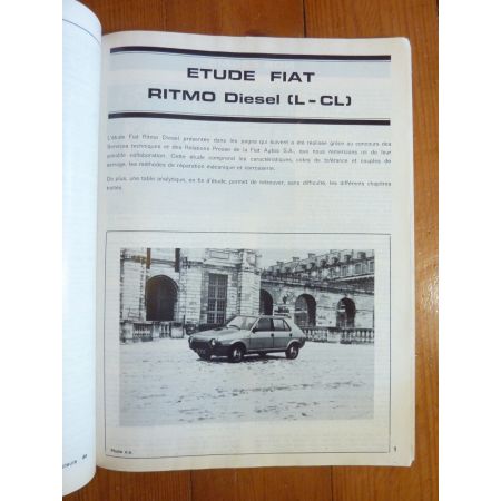 Ritmo D -82 Revue Technique FIAT