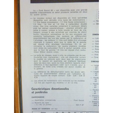 Escort 81 Revue Technique FORD