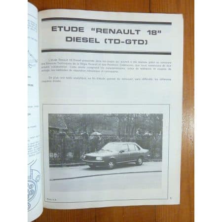 R18 TD GTD -81 Revue Technique RENAULT
