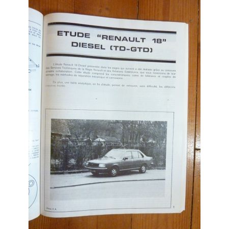 R18 TD GTD Revue Technique RENAULT