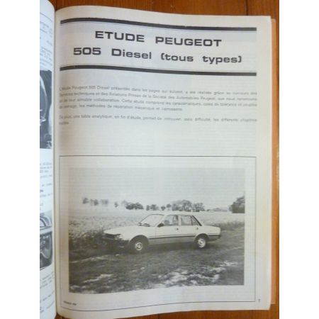 505 D -81 Revue Technique Peugeot