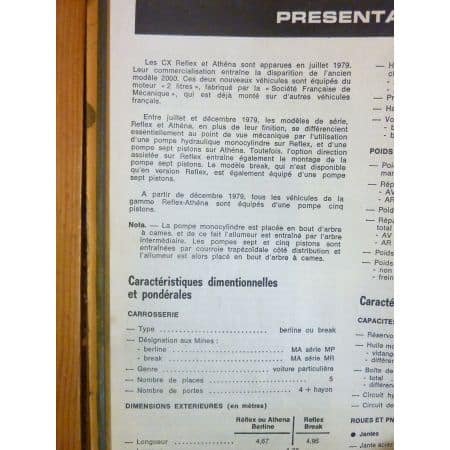 CX -84 Revue Technique CITROEN