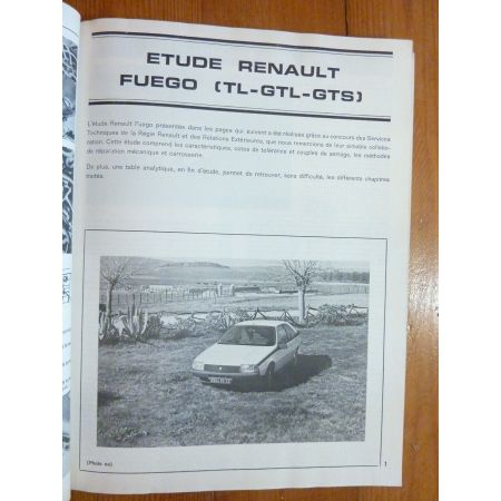 Fuego -82 Revue Technique RENAULT