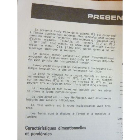 R9 ess 86- Revue Technique RENAULT