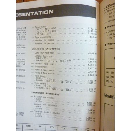 R9 ess 86- Revue Technique RENAULT