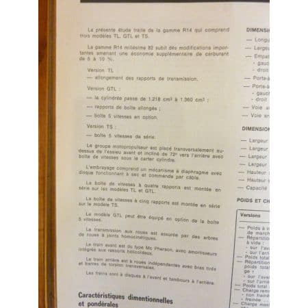 R14 82 Revue Technique RENAULT