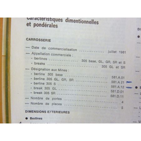 305 Ess 82 Revue Technique Peugeot