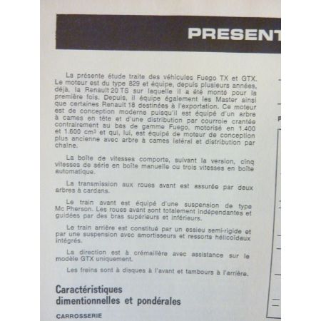 Fuego TX Revue Technique RENAULT