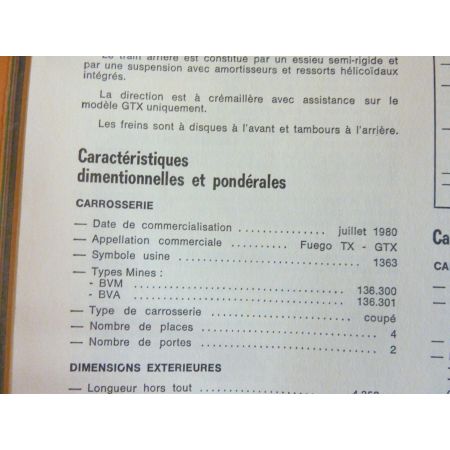 Fuego TX Revue Technique RENAULT