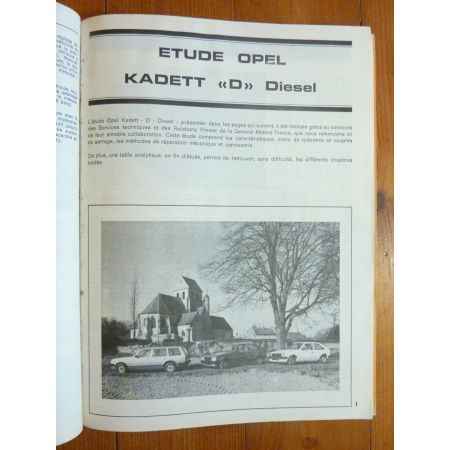 Kadett D Revue Technique OPEL